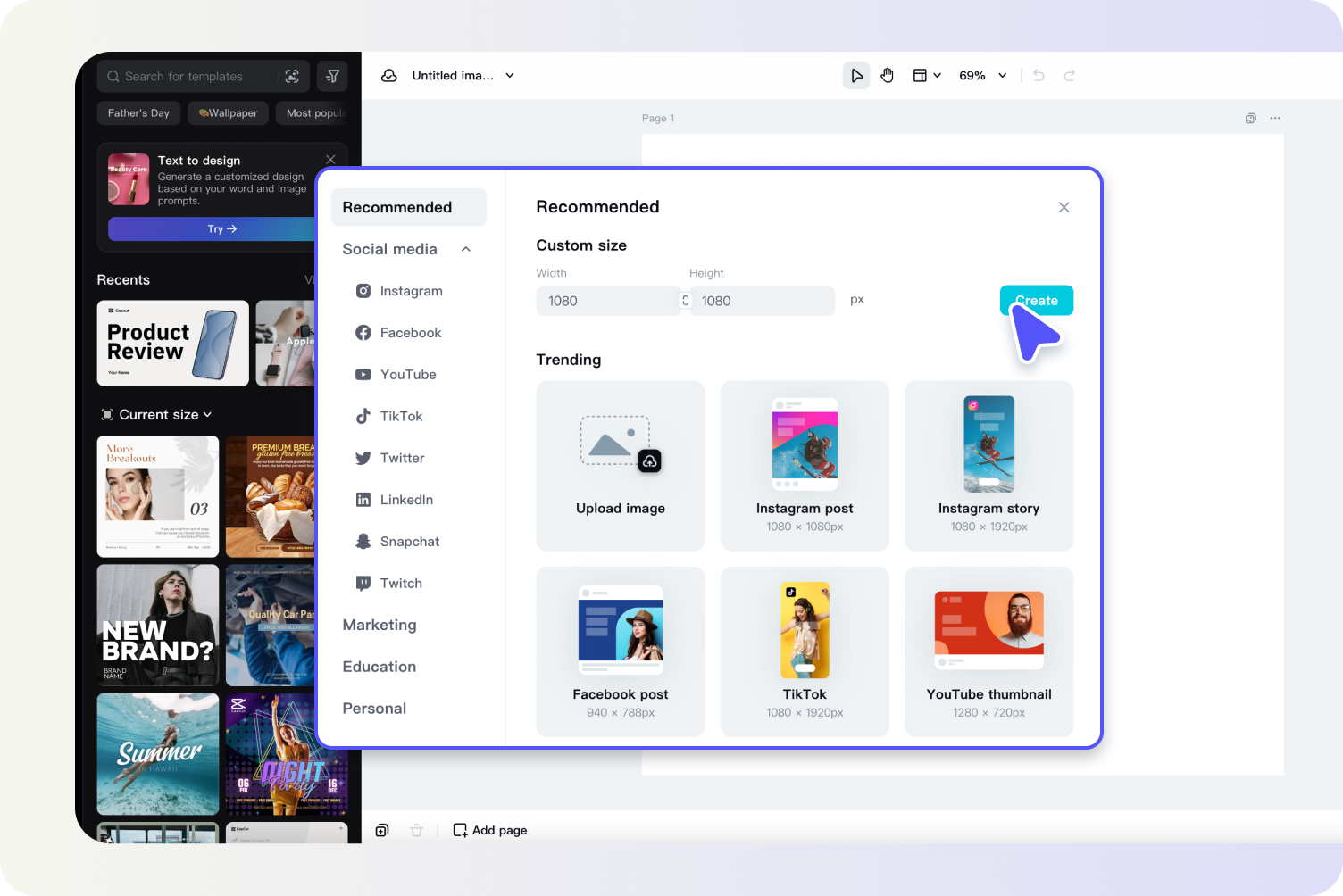 Select the aspect ratio